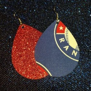 Texas Rangers Double Sided Earrings